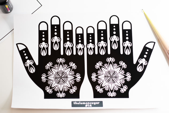 Henna Stencil #14