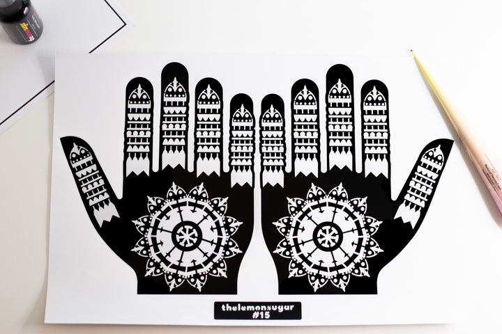 Henna Stencil #15