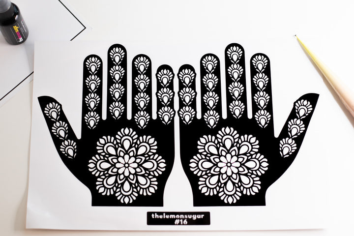 Henna Stencil #16