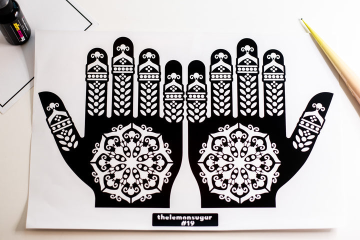 Henna Stencil #19